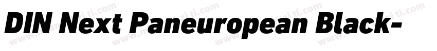 DIN Next Paneuropean Black字体转换